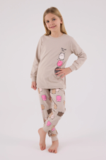 RolyPoly 3704-2 Kız Çocuk Uzun Kol Pijama Takım - Görsel 2