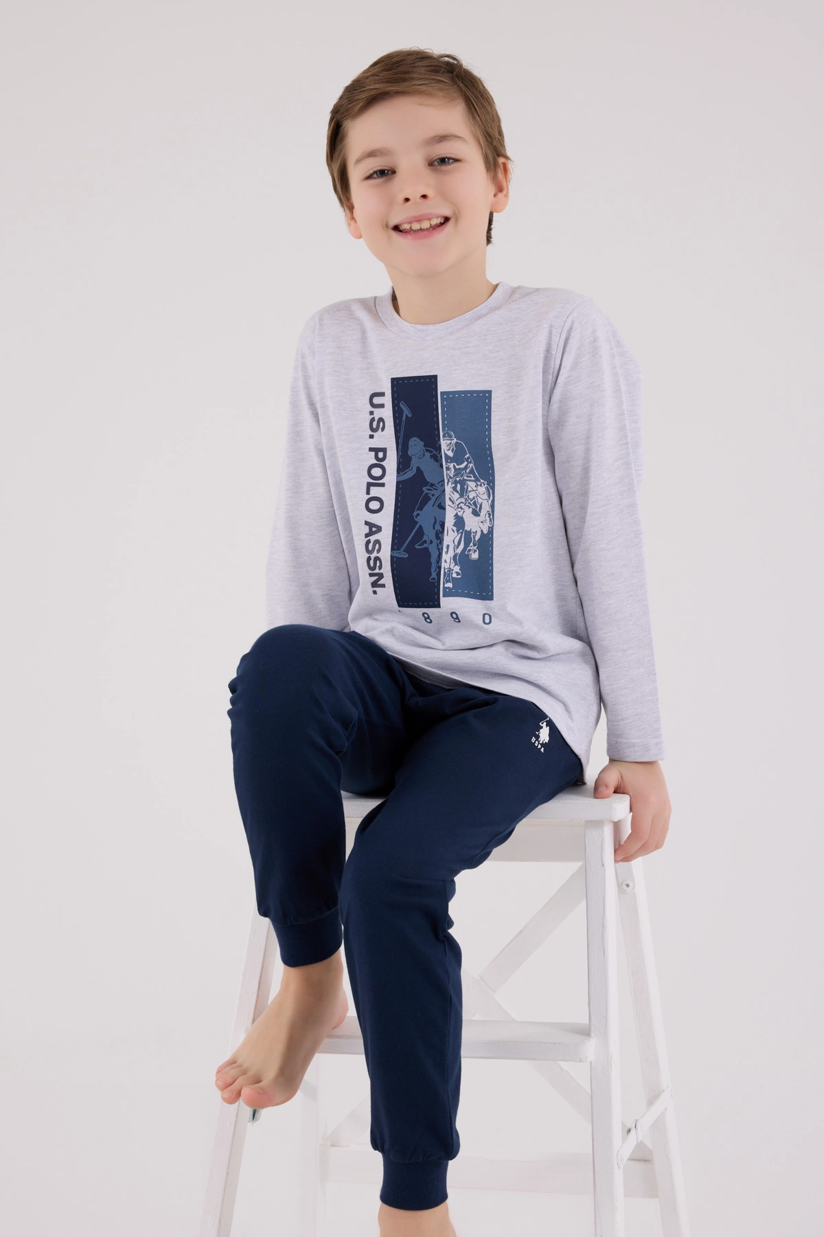 us-polo-assn-kids-2206-4-erkek-cocuk-pijama-takim-69613447-sw1200sh1800 U.S. Polo Assn Kids 2206-4 Erkek Çocuk Pijama Takım - Görsel 1
