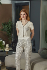 Aqua 26602 Kadın Kısa Kol Pijama Takımı - Görsel 2