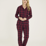 Kocabey 9209-K Kadın Apaj Yaka Pijama Takım