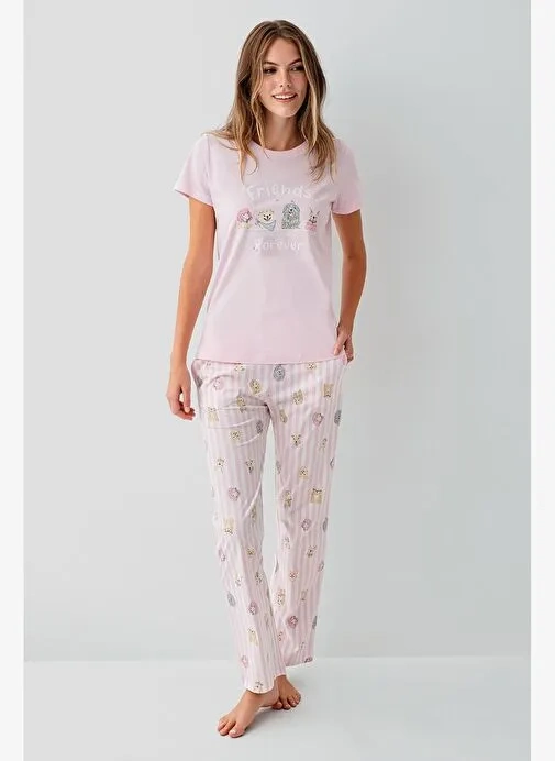 rolypoly-rp3810-s-kadin-kisa-kol-pijama-takimi-37849133-sw505sh692 RolyPoly RP3810-S Kadın Kısa Kol Pijama Takımı - Görsel 1