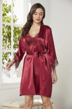 Pierre Cardin 6040 Kısa Gecelikli 6'lı İpek Set - Görsel 3