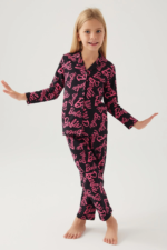 Barbie 1767-3 Kız Çocuk Gömlek Pijama Takımı - Görsel 3