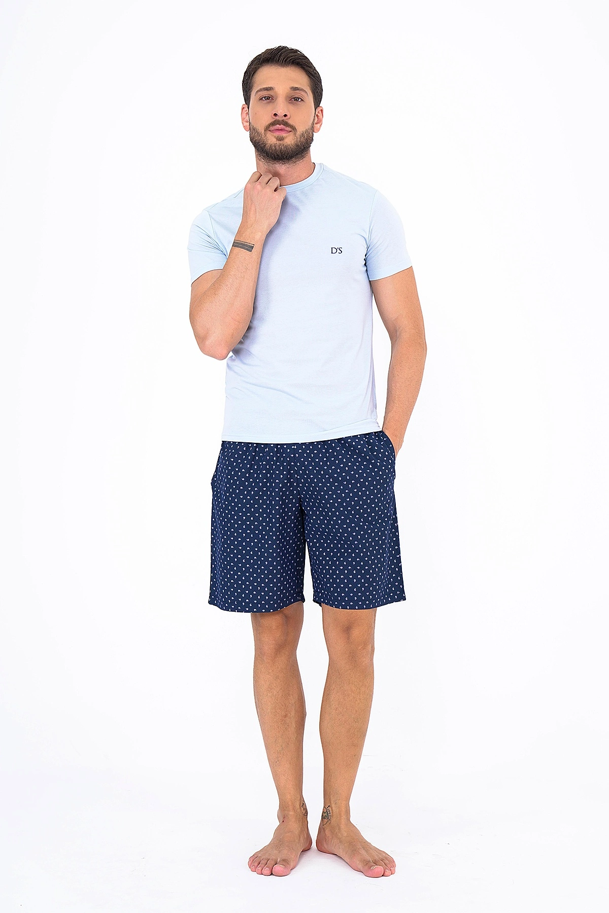 ds-damat-25003-erkek-dokuma-sort-takim-8472375-sw1200sh1800 D's Damat 25003 Erkek Dokuma Şort Takım - Görsel 1