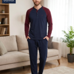 D's Damat 2603 Erkek Mavenck Uzun Kol Pijama Takımı