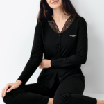 Pierre Cardin 9116-S Kadın Önü Düğmeli  Pijama Takımı