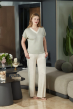 Aqua 26888 Kadın Kısa Kol Pijama Takımı - Görsel 2