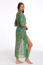 Argento 2106-3014 Kadın Önü Açık Uzun Kaftan - Görsel 3