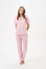 PJS 29033 Kadın Düğmeli Pijama Takım - Görsel 3