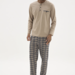 Kocabey 9223 Erkek Midi Yaka Pijama Takım