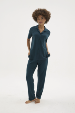 Kocabey KKT-26150K Kadın Apaj Yaka Boydan Düğmeli Pijama Takımı - Görsel 2