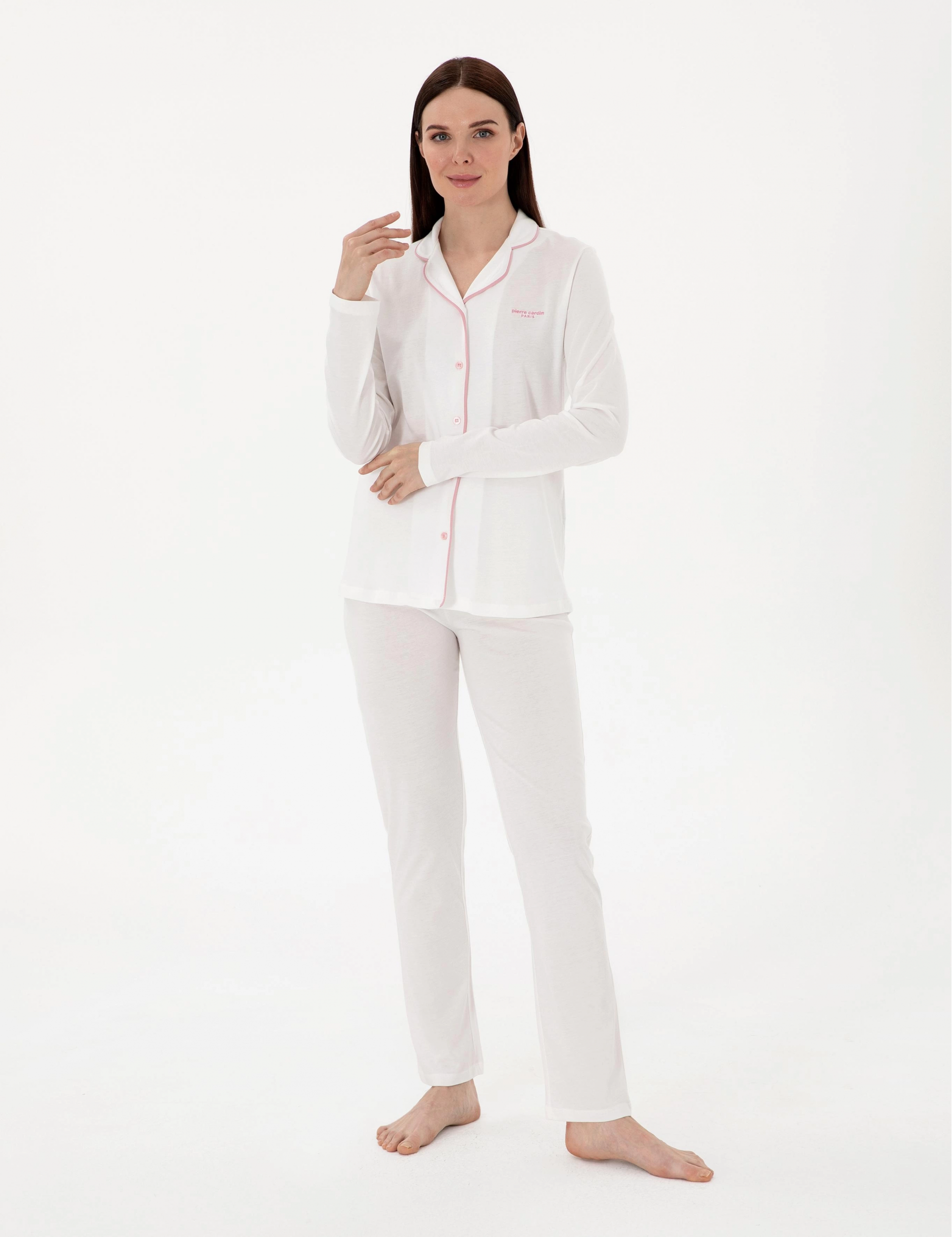 pierre-cardin-7717-s-bayan-gomlek-pijama-takimi-50024420-sw2724sh3540 Pıerre Cardın 7717-S Bayan Gömlek Pijama Takımı - Görsel 1