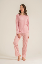 Pierre Cardin Pc9294-S Kadın Uzun Kollu Pijama Takımı - Görsel 5