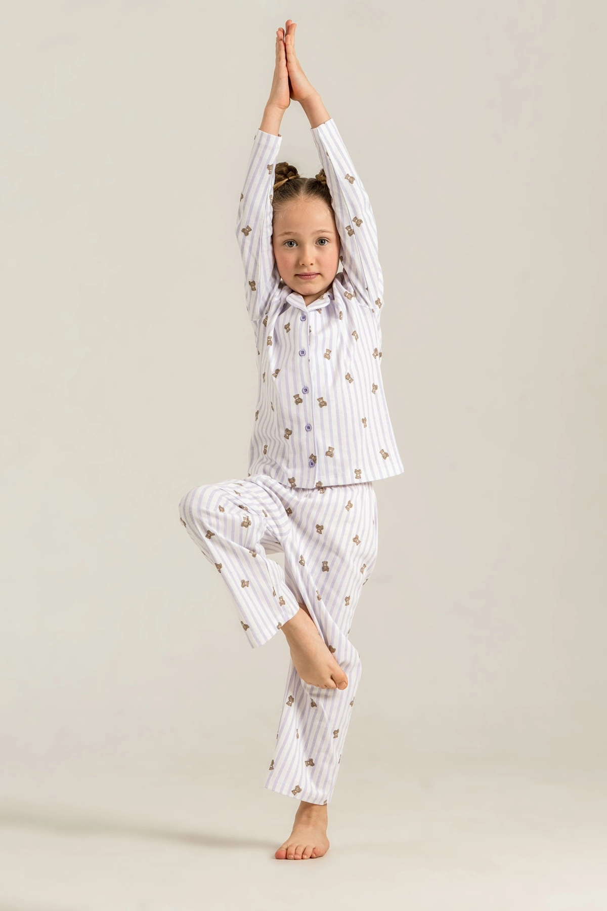 rolypoly-rp3913-g-kiz-cocuk-gomlek-pijama-takim-7509649-sw1200sh1800 Rolypoly Rp3913-G Kız Çocuk Gömlek Pijama Takım - Görsel 1