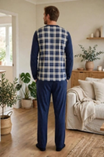 Çift Kaplan 8219 Erkek Uzun Kol Pijama Takımı - Görsel 3