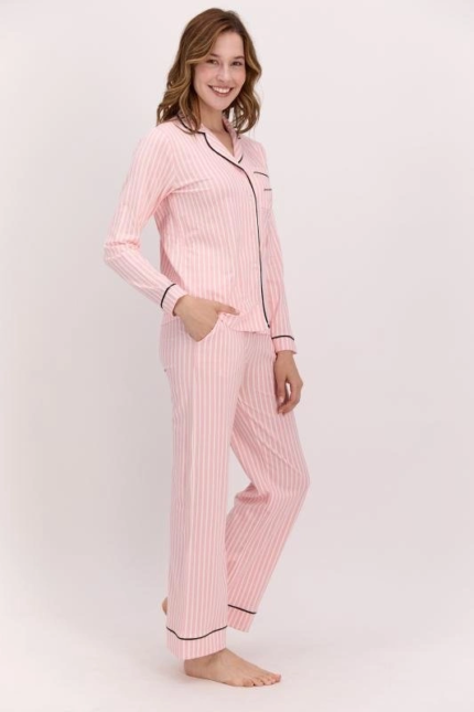 Pierre Cardin 8765-S Kadın Uzun Kol Pijama Takımı