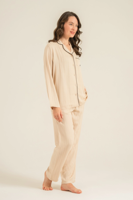 Pierre Cardin 9305-S Kadın Uzun Kol Pijama Takımı