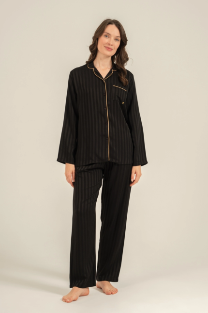Pierre Cardin 9305-S Kadın Uzun Kol Pijama Takımı