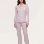 Pjs 30145 Kadın Uzun Kol Çizgili Pijama Takımı