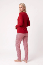 Pjs 30148 Kadın Uzun Kol Kalpli Pijama Takımı - Görsel 5