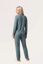 Pjs 30198 Kadın Önden Düğmeli Uzun Kol Pijama Takımı - Görsel 5